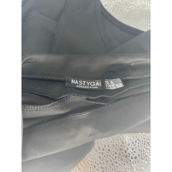 Nasty Gal Black Semi-Sheer One-Piece Swim Bathing Suit Women's Size US 0 - Picture 5 of 5